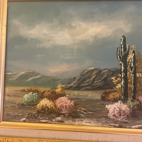 Destination Desert, Painting Framed vintage - Picture 3 of 5